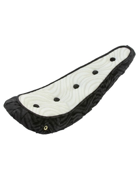 20 Polo Saddle W/Button Black White.